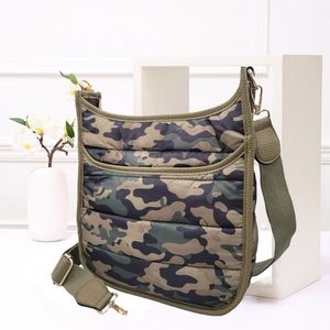 Camouflage Puffer CrossBody Bag Purse Womens Fashion Accessory Statement Quilted